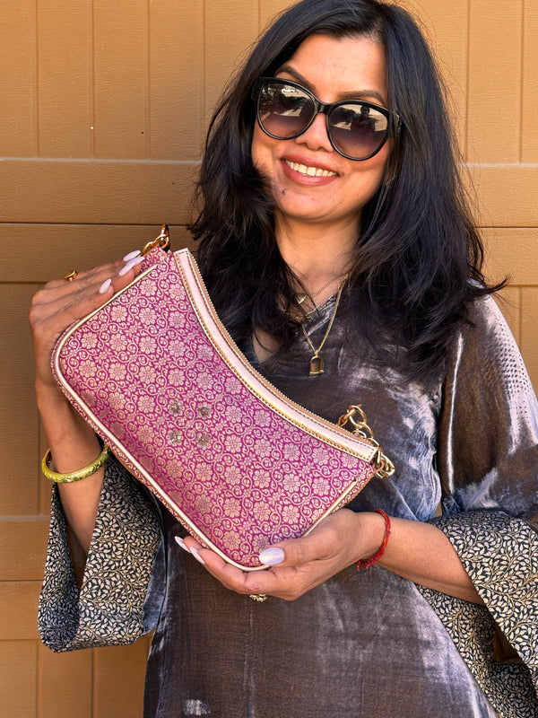 Pink Silk Gala Purse